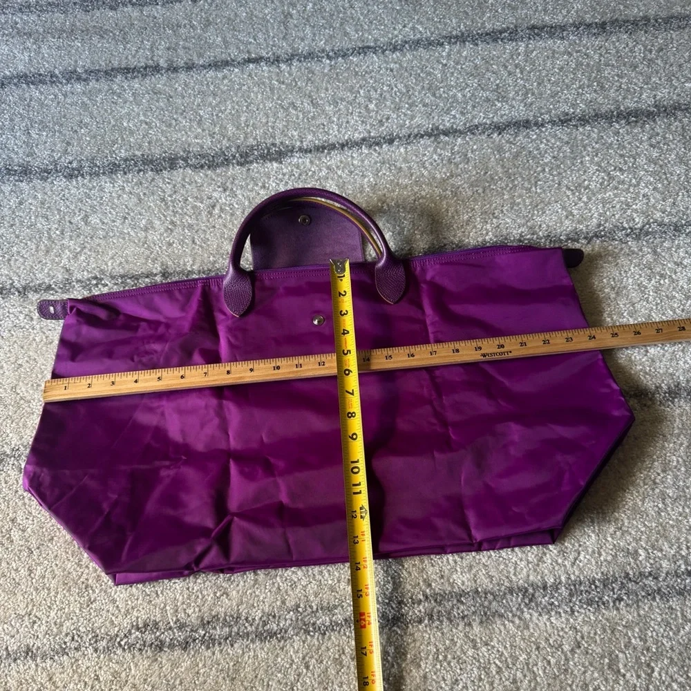 Longchamp Purple Nylon Tote bag with Gold Logo - Picture 16 of 16